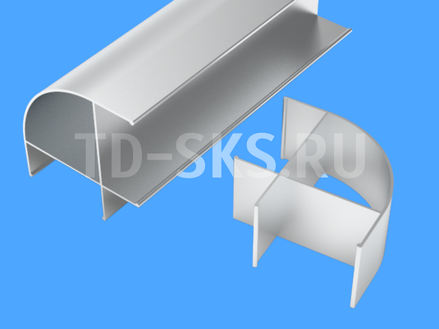 Угловой скругляющий профиль DAARTS DS 50x70 детализация